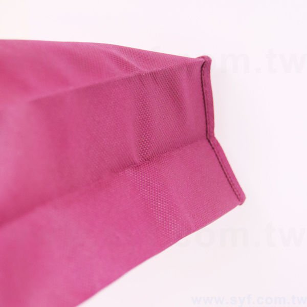 收納不織布袋-單色網版印刷-環保不織布材質-加扣子